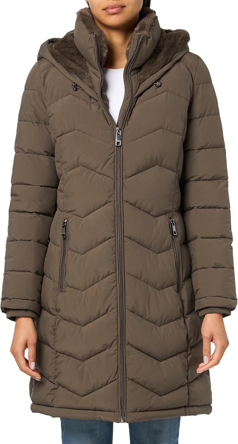 Calvin Klein Women's Long Chevron Puffer Jacket