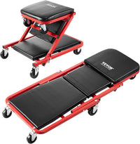 VEVOR Mechanic Creeper, Garage Gift, 36" Z Creeper Seat, 2 in 1 Mechanic Gifts, 300 lbs Capacity, Low Profile Creeper with 6 pcs Wheels in Garage/Shop for Fathers Day Tool Gift