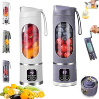Digital Multimode Juicer Blender, Portable Blender Personal Electric,500ml Portable Juicer For Shakes And Smoothies, Best For Home & Travel (2PCS White Army Green)