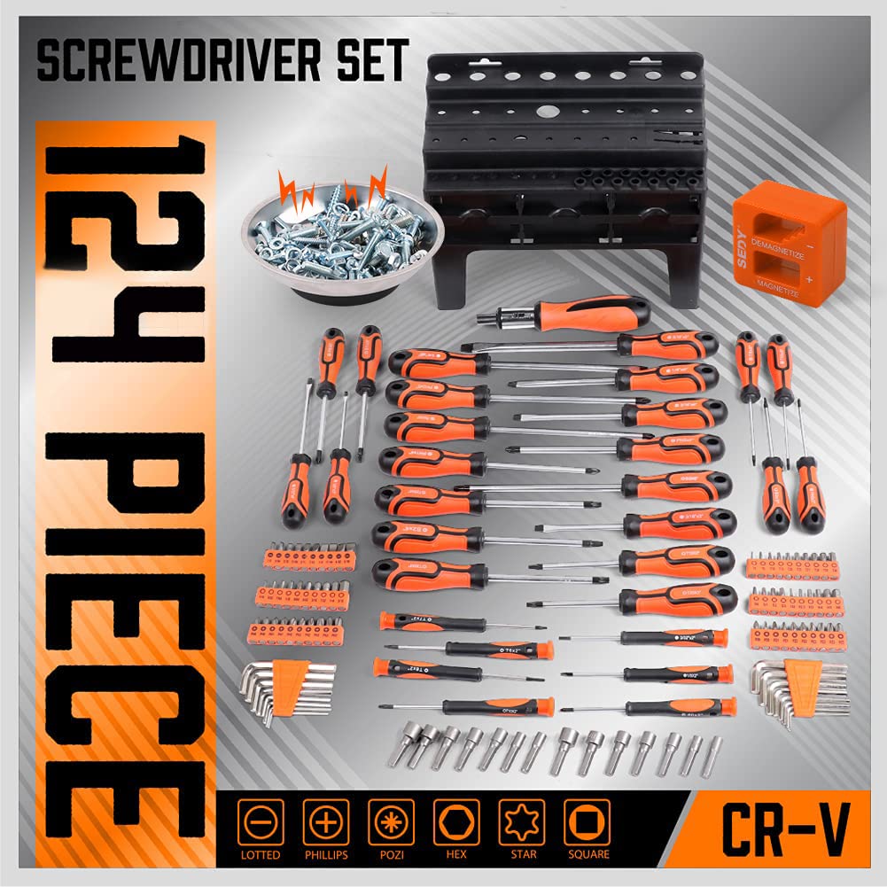11-Piece Precision Screwdriver Set - Magnetic Mini Screwdrivers for Eyeglasses, Watches, Computers, Laptops, Phones - Phillips, Slotted, Torx, Non-Slip Handle, Portable Storage Bag Included