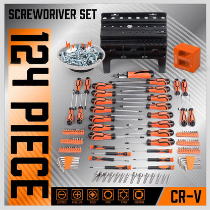 11-Piece Precision Screwdriver Set - Magnetic Mini Screwdrivers for Eyeglasses, Watches, Computers, Laptops, Phones - Phillips, Slotted, Torx, Non-Slip Handle, Portable Storage Bag Included