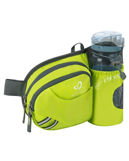 WATERFLY Fanny Pack Waist Bag: Waist Pack for Women Men with Water Bottle Holder Hiking Fanny Pack for Running Walking DogWalking Travel Cycling