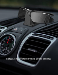 Eyeglass Holder Stand Glasses Wall mount sunglass storage organizer Compatible with Car Sunglass Holder (2Pack)