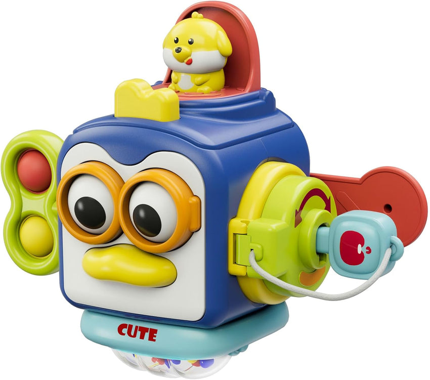 Montessori Toys for 1 Year Old,Sensory Toys for Toddlers 1-3,Baby Travel Activities Busy Board Cube,Fine Motor Skills Educational Toys,Birthday Gift for Kids Aged 6, 9, 10, 12, 18 Months