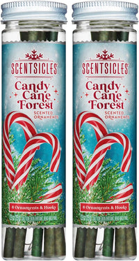 Scentsicles White Winter Fir Scented Christmas Tree Ornaments - 2 Bottles (12 Sticks Total)