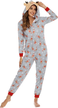 Adisputent Christmas Pajamas for Family Matching Cute Long Sleeve Couples Soft Sleepwear One Piece Funny Christmas Pjs Sets