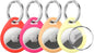 UNBREAKcable AirTag Holder for Apple - 4 Pack Air Tag Case [Fit Tightly Design] [Easy to Install] [Hold Securely] Waterproof TPU Protective Cover with Metal Keychain for Kids,Pet,Luggage,Backpack,Keys