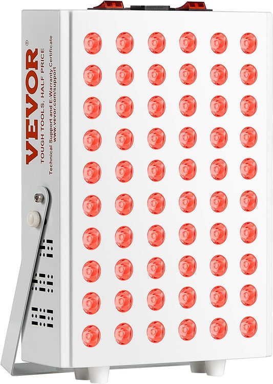VEVOR Red Light Therapy for Body Face, 60 Dual-Chip LEDs, Red 660nm & Near Infrared 850nm Combo, High Power Red Light Therapy Panel for Recovery, Pain Relief, Wound Healing, Skin Health, 80W