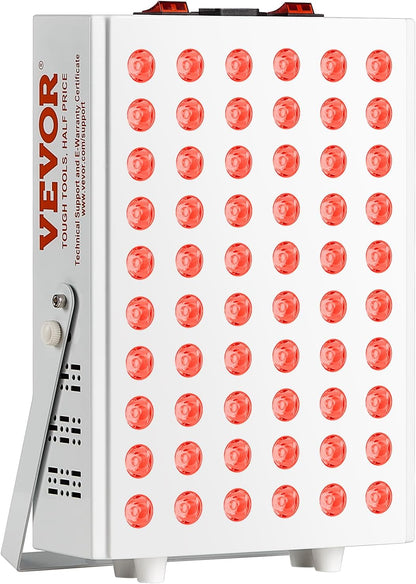VEVOR Red Light Therapy for Body Face, 60 Dual-Chip LEDs, Red 660nm & Near Infrared 850nm Combo, High Power Red Light Therapy Panel for Recovery, Pain Relief, Wound Healing, Skin Health, 80W