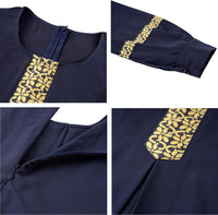 WSPLYSPJY Womens Muslim Abaya Dress Zipper Islamic Robe Pockets Maxi Prayer Clothes with Hijabs