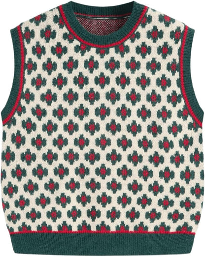 CIDER Sweater Vest Women Sleeveless Cropped Sweaters Cute Graphic Tank Tops Old Money Clothes Fall Outfits
