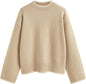 CIDER Womens Sweater Long Sleeve Split Hem Color Block Crew Neck Tops Fall Outfits