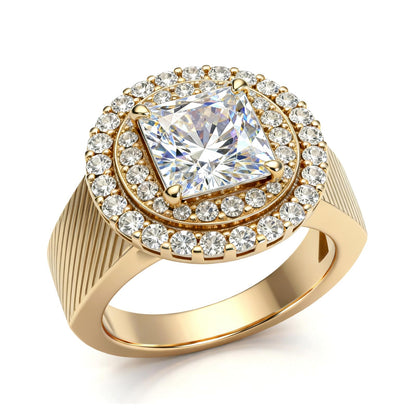Personalized Princess Cut Moissanite Engagement Ring for Women – 10K/14K/18K Gold Custom Promise, Wedding & Anniversary Ring with Luxury Gift Box