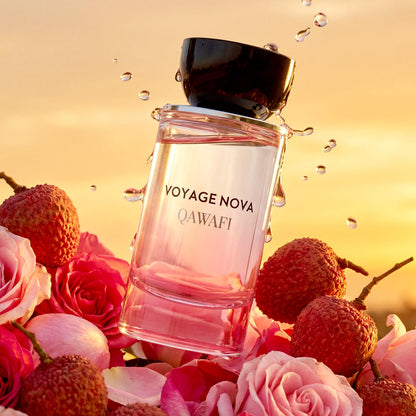 Voyage Nova Eau de Parfum for Women, Lychee Bergamot Ginger, Rose Peony Cocoa Blossom, Elegant Patchouli, Long Lasting Spring Fall Perfume, 100ml & 3.4 fl oz