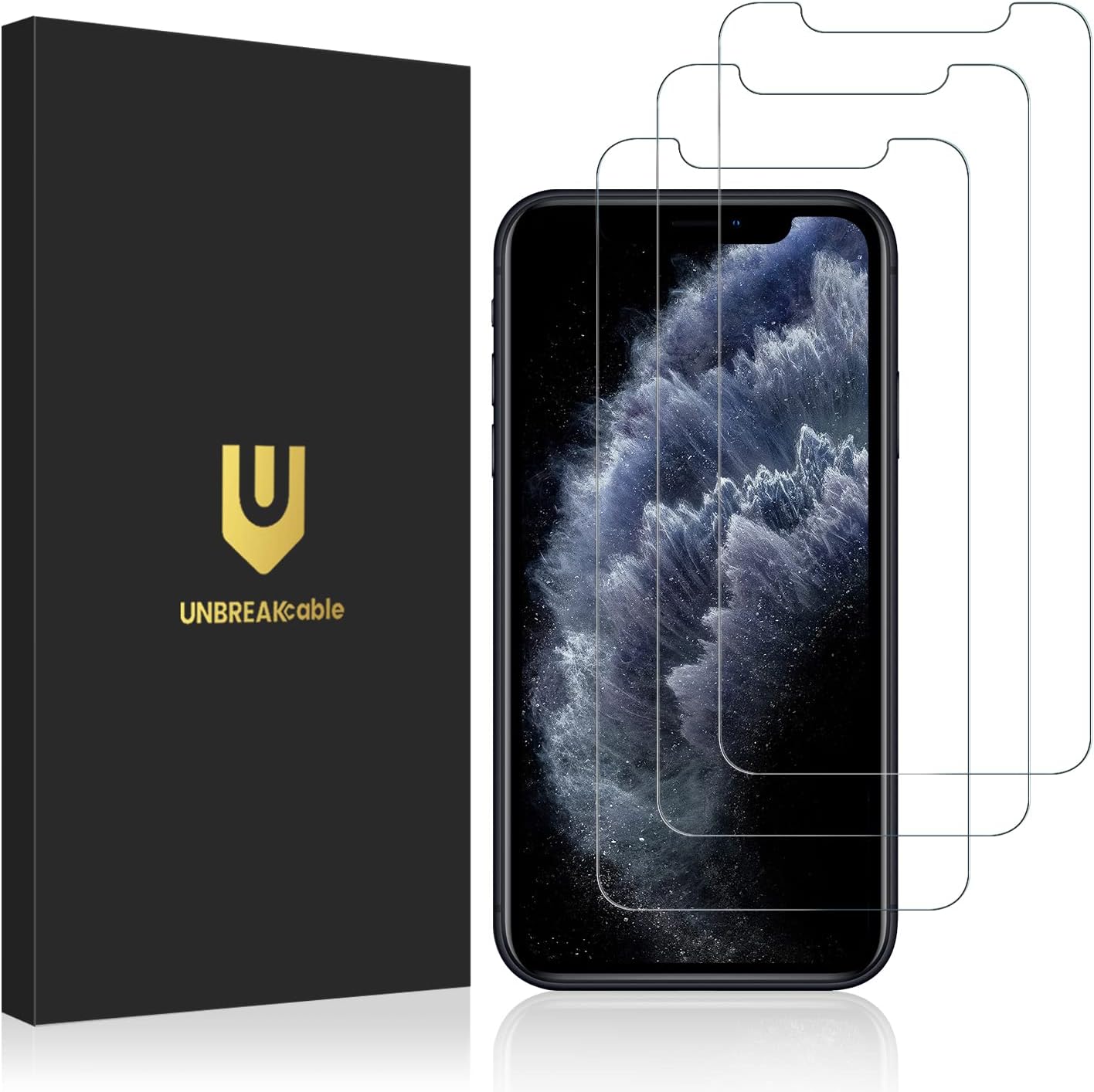 UNBREAKcable 3-Pack Screen Protector for iPhone 16 Pro, Double Shatterproof Tempered Glass [Easy Installation Frame] [9H Hardness] [99.99% HD Clear] [Case Friendly] for iPhone 6.3 inch