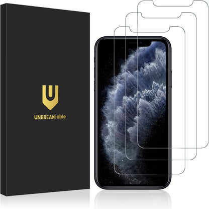 UNBREAKcable 3-Pack Screen Protector for iPhone 16 Pro, Double Shatterproof Tempered Glass [Easy Installation Frame] [9H Hardness] [99.99% HD Clear] [Case Friendly] for iPhone 6.3 inch