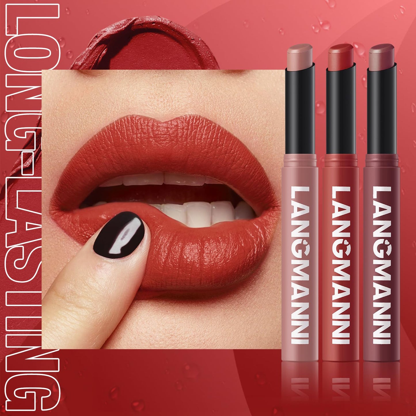 Jolilab 12Pcs Velvet Matte Lipstick Nude Matte Soft Dark Color Stick High Pigmented Long-Lasting Waterproof Lip Stick Lip Balm Beauty Cosmetics Gift for Girls and Women(01#-12#)