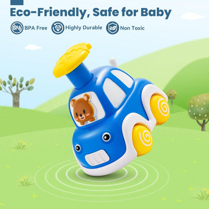 Press and Go Car Toys for Toddlers 1-3, 4 Pack Animal Baby Car Toys for 1 2 Year Old Boy, Push Go Friction Vehicle Toys for Infants 6-9-12-18 Months, One First Birthday Gifts for Boys Girls