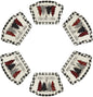 Artoid Mode Waterclor Buffalo Plaid Christmas Trees Placemats Set of 4, 12x18 Inch Winter Table Mats for Outdoor Home Party Kitchen Dining Decor