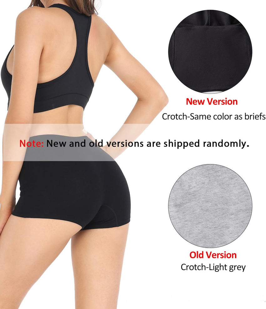wirarpa Women's Boyshorts Panties Cotton Boxer Briefs for Ladies Underwear Shorts with Cotton Crotch 4 Pack
