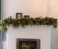 6FT Christmas 144 Branch Tips Cedar Garlands, Anna's Whimsy Artificial Pine Cypress Greenery Garland, Decorations Holiday Indoor Outdoor Christmas Decor Winter Garland