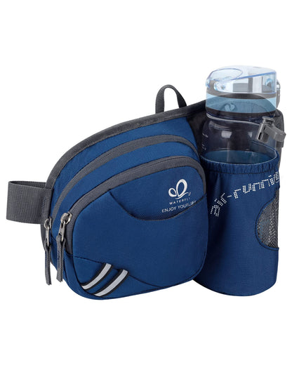 WATERFLY Fanny Pack Waist Bag: Waist Pack for Women Men with Water Bottle Holder Hiking Fanny Pack for Running Walking DogWalking Travel Cycling