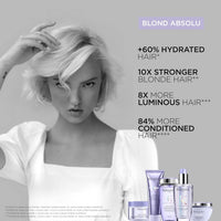 Kerastase Blond Absolu Lumière Illuminating Shampoo For Lightened & Highlighted Hair - Intensely Hydrates & Illuminates Shiny Hair, Removes Impurities & Pollution
