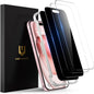 UNBREAKcable 4PCS Screen Protector for iPhone 15-2 Privacy Tempered Glass+2 Clear Glass Double Shatterproof [Easy Installation Frame] [9H Hardness] [Case Friendly] Anti-Scratch for iPhone 6.1 inch