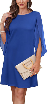 RUMIA Womens Cocktail Dresses Flutter Sleeve Wedding Guest Dresses for Women 2025 Trendy