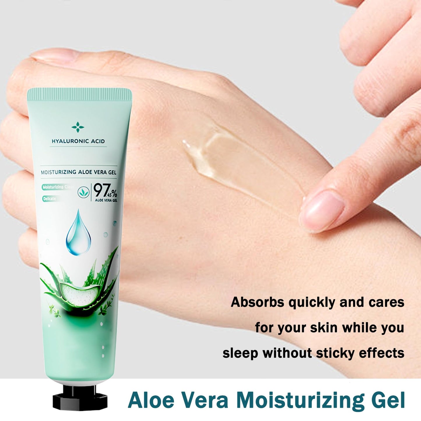 LZYLLS Aloe Vera Gel for Face and Body,Hydrating Organic Aloe Vera Gel,Cooling Body Cream for After Sun Skincare,Non-Sticky Face Moisturizer, 9.15 Fl Oz