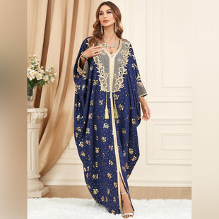 Embroidered Abaya Kaftans for Women Modern Elegant Dubai Moroccan Dubai Kaftan Dresses Abaya for Women Muslim Dress