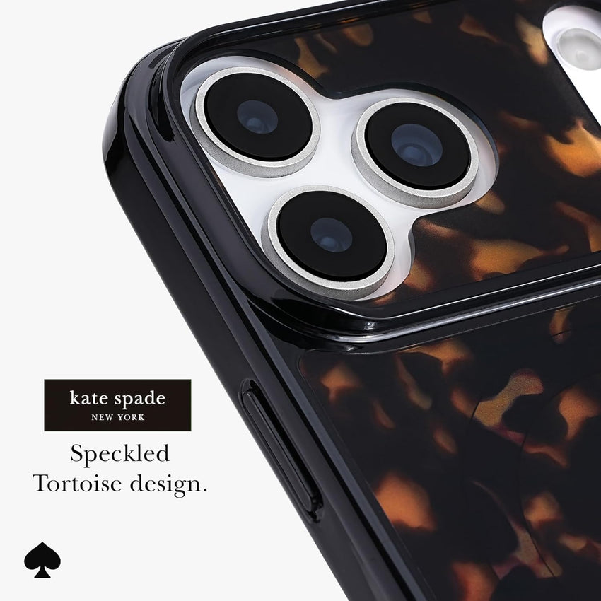kate spade new york iPhone 17 Pro Max Case - Compatible with MagSafe - Designer Phone Case - Tortoise