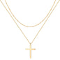 MEVECCO Layered Heart Necklace Pendant Handmade 18k Gold Plated Dainty Gold Choker Arrow Bar Layering Long Necklace for Women