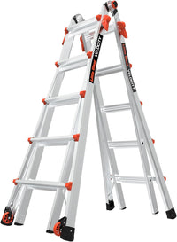 Little Giant Multi-Position Ladder, Velocity, M17, 9-15 Foot, Aluminum, Type 1A, 300 lbs Weight Rating & Work Platform, Aluminum, 375 lbs Weight Rating
