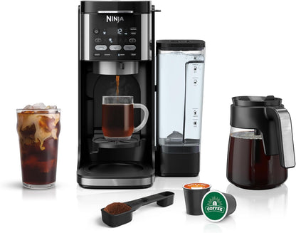 Ninja Drip Coffee Maker With K Cup Combo, DualBrew Pro Specialty Coffee System, Coffee Machine Compatible with K-Cup Pods, 12 Cup Single Serve Coffee Makers with Paper Filter, CFP301