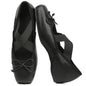 Women's Ballet Flats Square Toe Criss Cross Straps with Bow Low Wedge Shoes