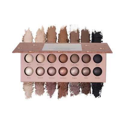 LAURA GELLER NEW YORK The Delectables Soho Shimmers Eyeshadow Palette - Includes 14 Shimmer-Finish Baked Eyeshadows in Stunning Neutral Shades - Long-Lasting High-Shine Eyeshadows for Everyday