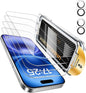 UNBREAKcable for iPhone 16 Pro Screen Protector 4+2 Pack [9H+ Military-Grade Shatterproof] [Effortless Bubble-Free Installation] Ultra HD Clarity Tempered Glass with Lens Protector, Case friendly