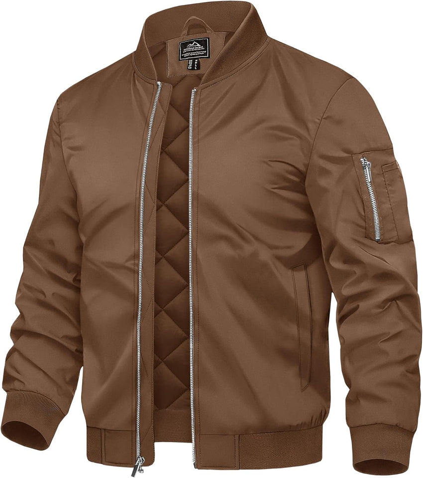 7DAY'S Men's Bomber Jackets Thermal Quilted Jacket Water Resistant Warm Winter Coats