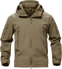 7DAY'S Men's Special Ops Military Tactical Soft Shell Winter Warm Fleece Lined Jacket Rain Hood Coat Hiking Snowboard