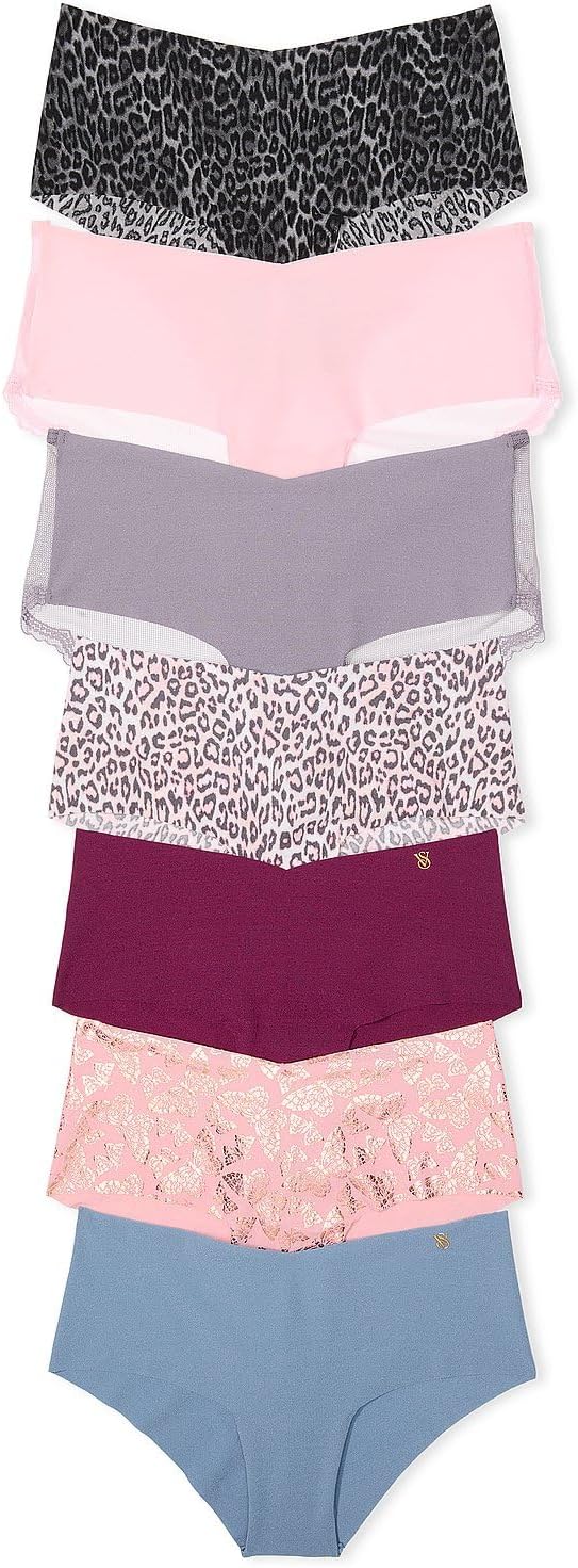Victoria's Secret Women's No Show Cheeky Underwear, Minimal Coverage Panties for Women, Multi Pack (XS-XXL)