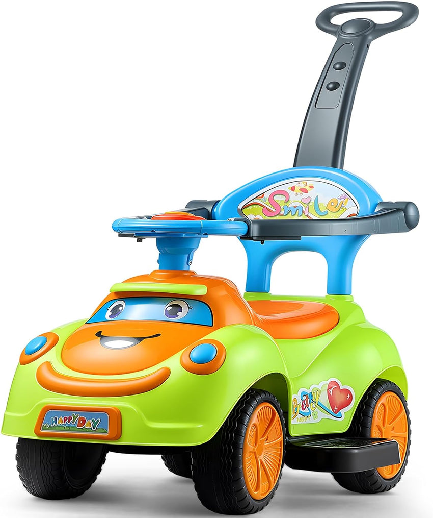 VEVOR Ride On Push Car for Toddlers, Ages 19+ Months, Ride Racer, Sit to Stand Toddler Ride On Toy, Kids Ride On Car with Music Steering, Horn & Under Seat Storage, Ride On Toy for Boys Girls