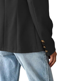 Mina Self 2025 Fall Women Casual Blazers - Long Sleeve Full-Lined Lightweight Slim Business Fashion Work Jacket Pocket