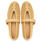 Woven Ballet Flats Women Mesh Raffia Flats Round Toe Mary Janes Comfortable Ballerina Flat Shoes