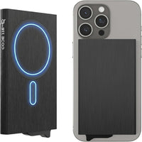 CODE 118 Wallet - Premium Automatic Smart Wallet, RFID Blocking, Pop Up Mens Minimalist Metal Wallet, 6061-T6 Aerospace-Grade Aluminum, Genuine 3K Carbon Fiber (Classic, Slate Grey)