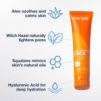 Carpe Sweat Absorbing Face Lotion for Oily Skin Control, Mattifying Face Lotion with Moisturizing Hyaluronic Acid and Squalane, Fragrance Free, 1.35 oz