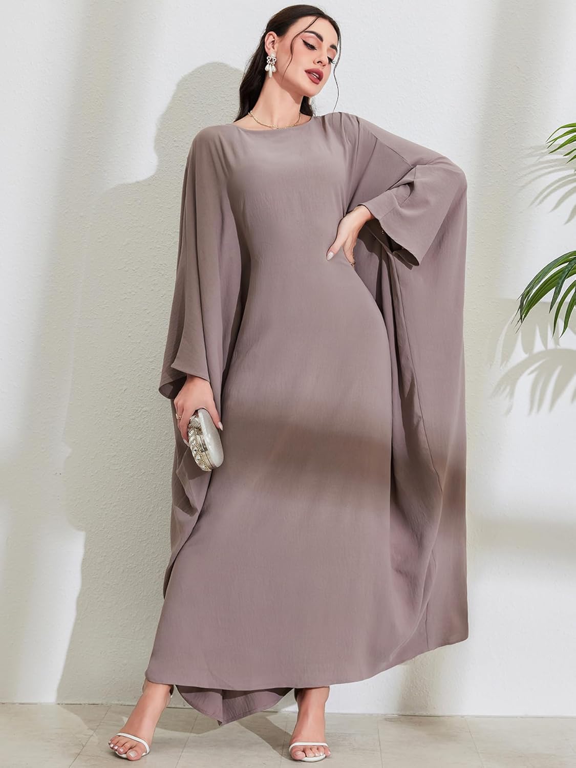 MedeShe Women's Modest Hidden Adjustable Belt Oversized Abaya Muslim Dress Prayer Robes Kaftans