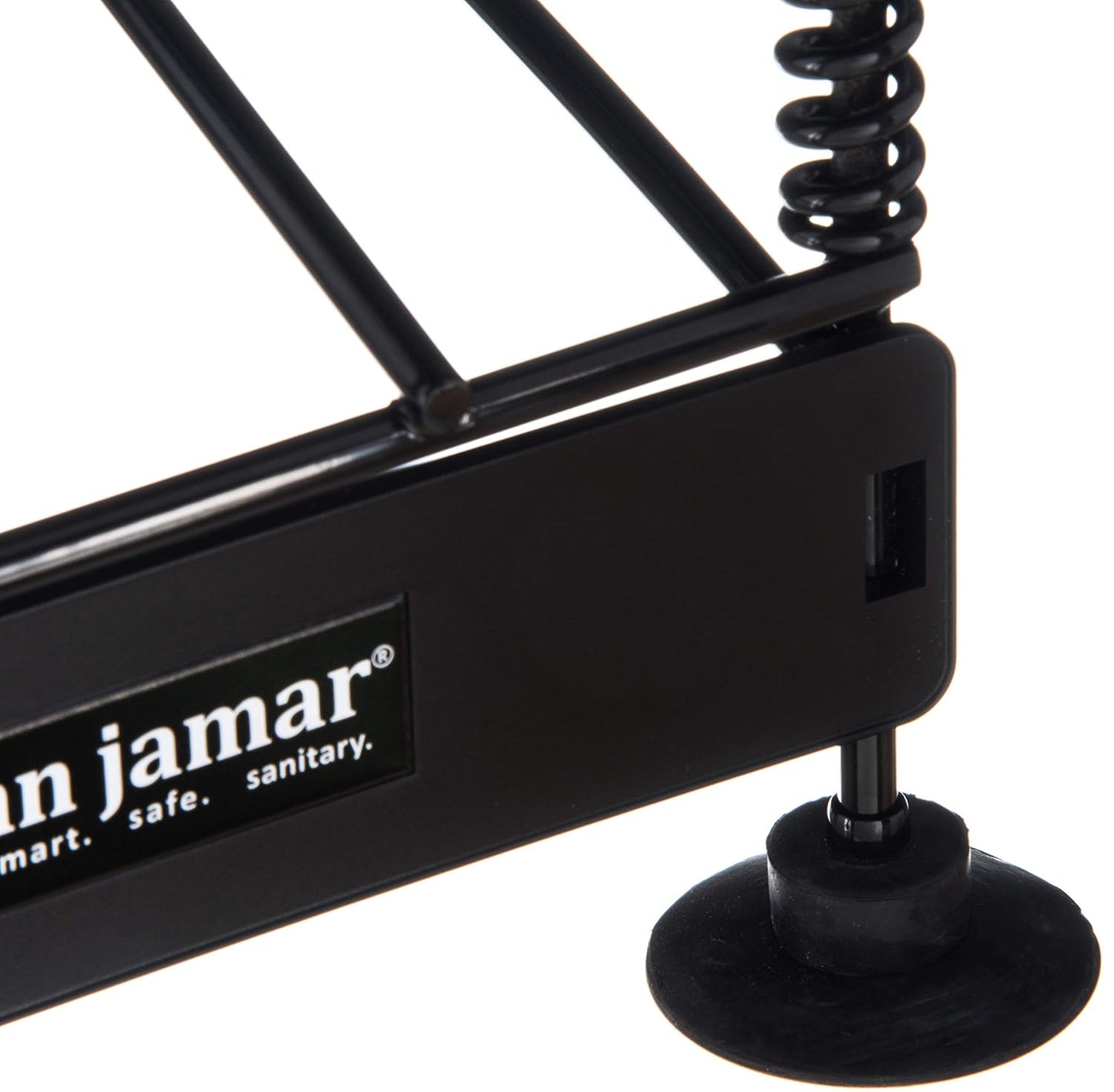 San Jamar Wireworks Cup and Lid Dispenser Fits 8 - 44 Oz. Cups, 3 Tiers with Suction Cup Feet for Restaurants, Fast Food, And Kitchens, Plastic, 8.25 X 20.5 X 22.5 Inches, Black