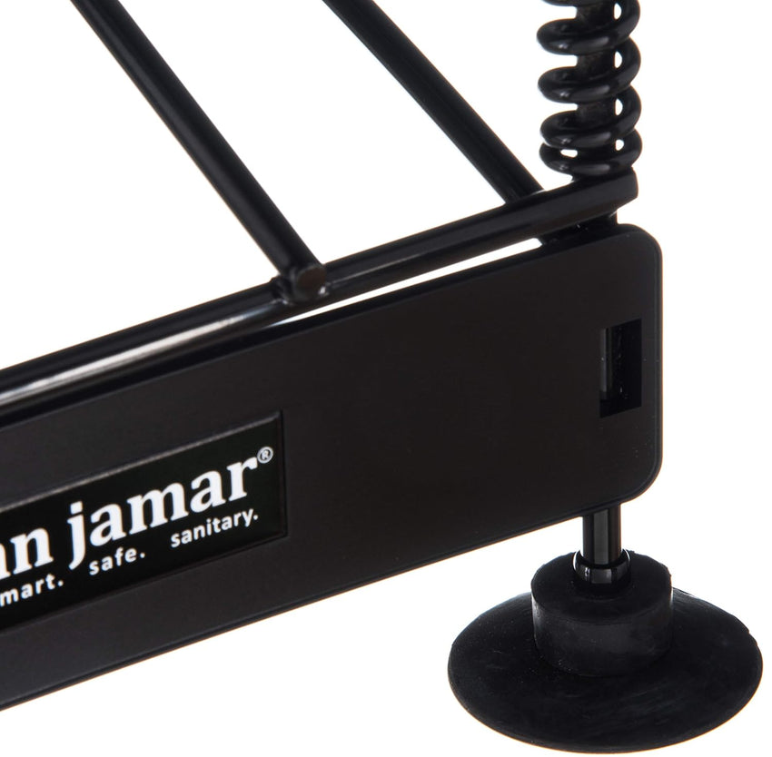 San Jamar Wireworks Cup and Lid Dispenser Fits 8 - 44 Oz. Cups, 3 Tiers with Suction Cup Feet for Restaurants, Fast Food, And Kitchens, Plastic, 8.25 X 20.5 X 22.5 Inches, Black