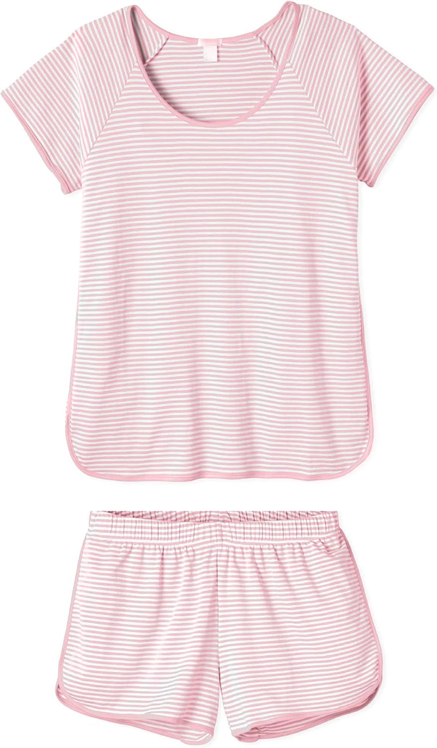 Hilinker Womens Sexy Pajama Set Ruched Lace Trim Cami and Shorts Summer Cute Pjs 2 Piece